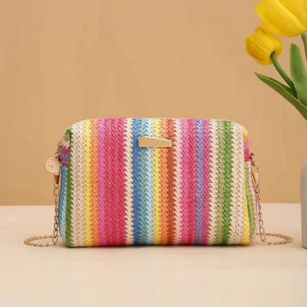 Attan Knitting Women’s Straw Chain Bag