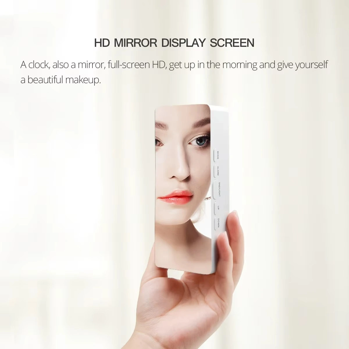 Digital LED Mirror Alarm Clock with Snooze, Temperature & Date Display – USB & Battery Operated_biyog.com