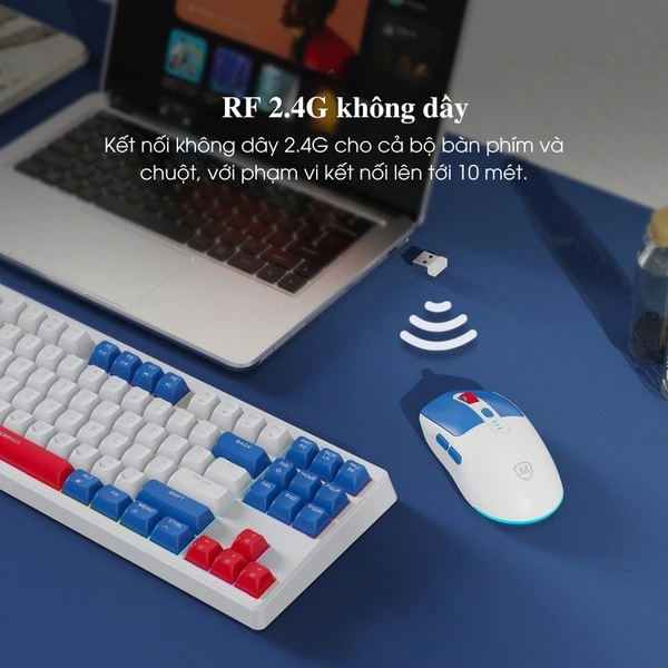 Micropack KM-269W Navy Wireless Keyboard & Mouse Combo_biyog.com