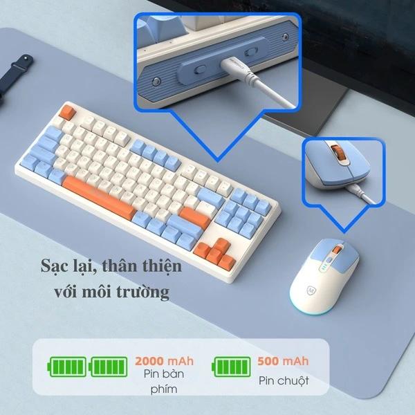 Micropack KM-269W Navy Wireless Keyboard & Mouse Combo_biyog.com
